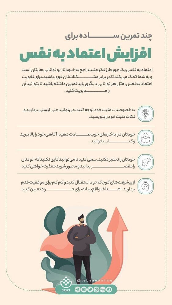 تمرین‌هایی برای افزایش اعتماد به نفس
